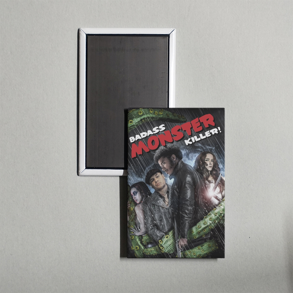 Badass Monster Killer Mini Movie Fridge Magnet