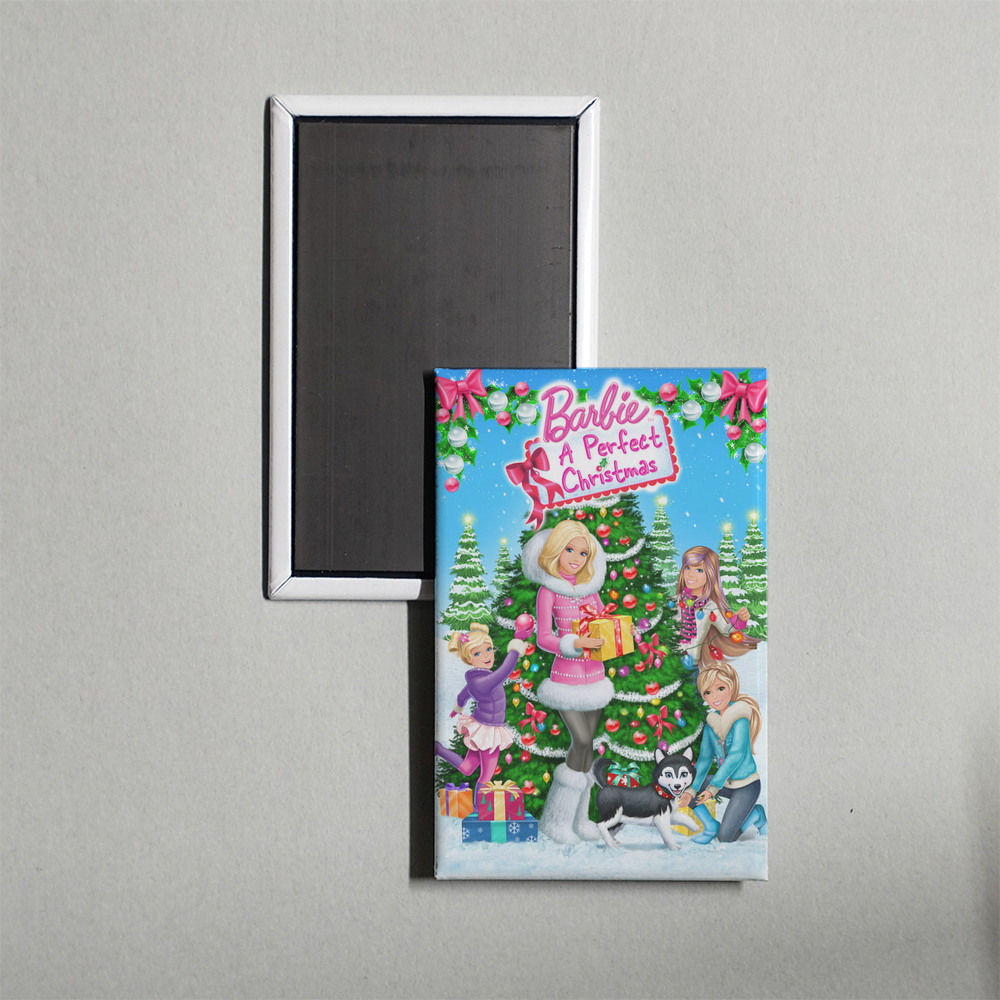 Barbie A Perfect Christmas Mini Movie Fridge Magnet