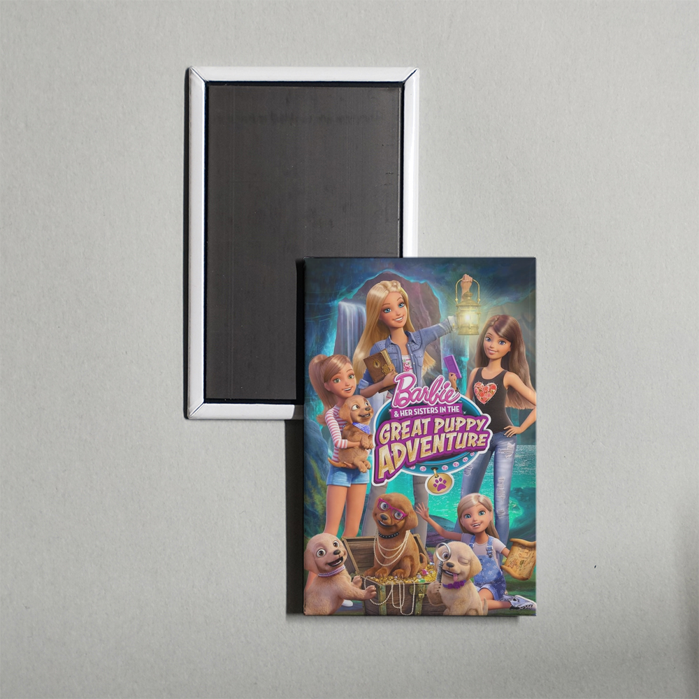 Barbie & Her Sisters in the Great Puppy Adventure Mini Movie Fridge Magnet