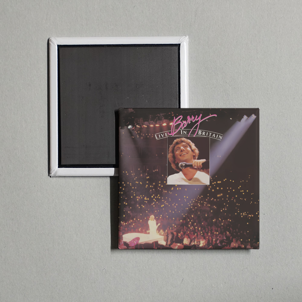 Barry Manilow - Barry Live In Britain Album Cover Fridge Magnet
