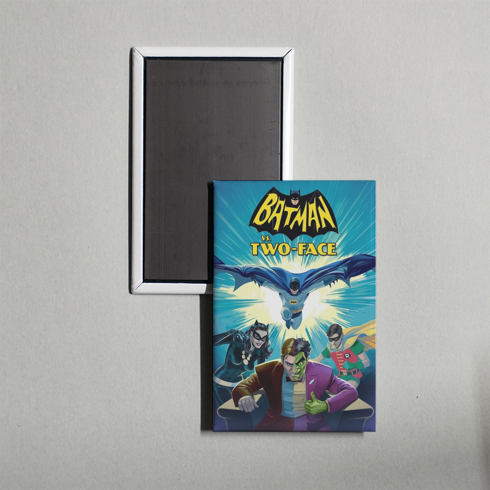 Batman vs. Two-Face Mini Movie Fridge Magnet