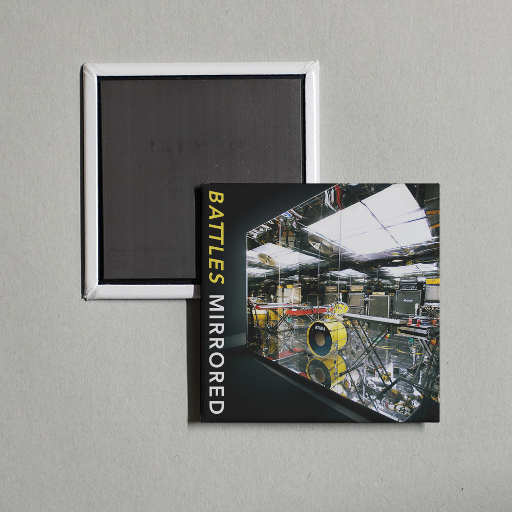Battles - Mirrored Album Cover Fridge Magnet