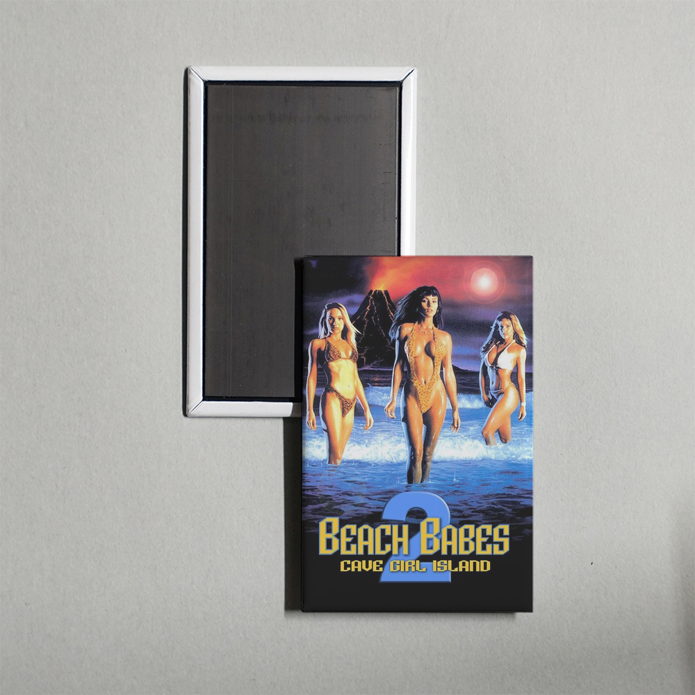 Beach Babes 2 Cave Girl Island Mini Movie Fridge Magnet