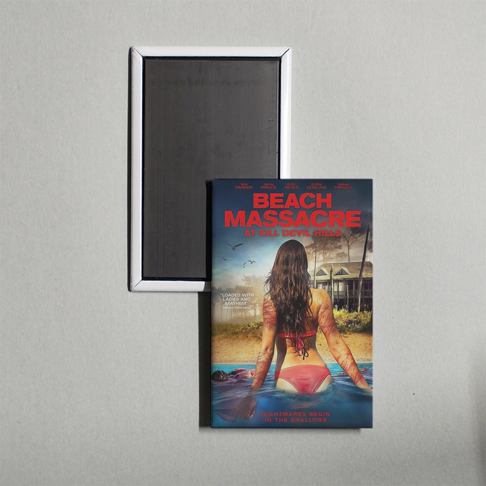 Beach Massacre at Kill Devil Hills Mini Movie Fridge Magnet