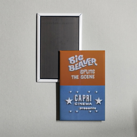 Big Beaver Splits the Scene Mini Movie Fridge Magnet