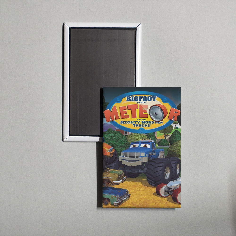 Bigfoot Presents Meteor and the Mighty Monster Trucks TV Show Fridge Magnet