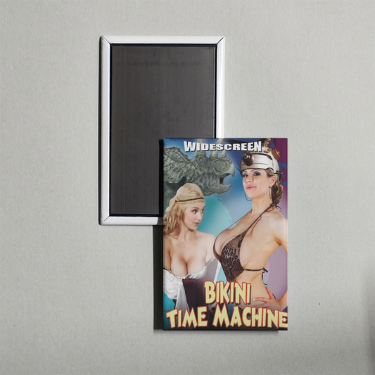 Bikini Time Machine Mini Movie Fridge Magnet