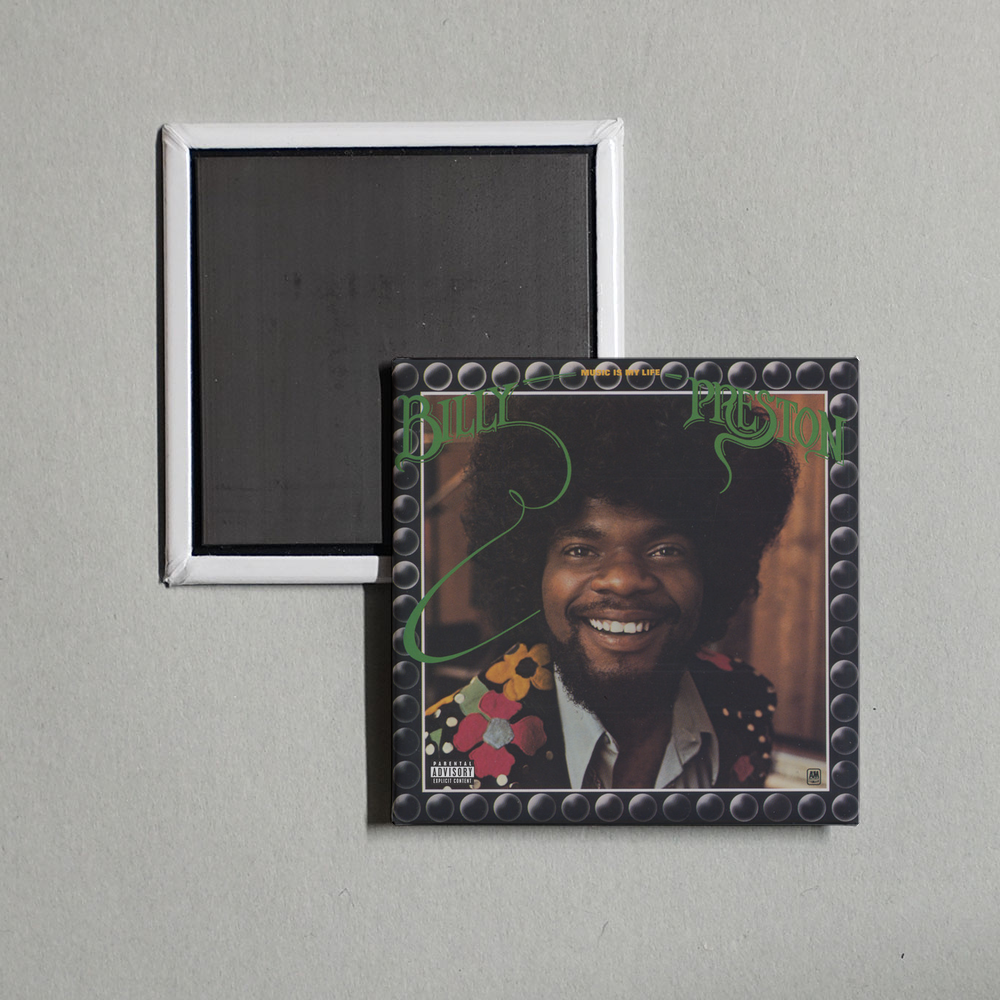 Billy Preston - Music Is My Life Album Cover Fridge Magnet