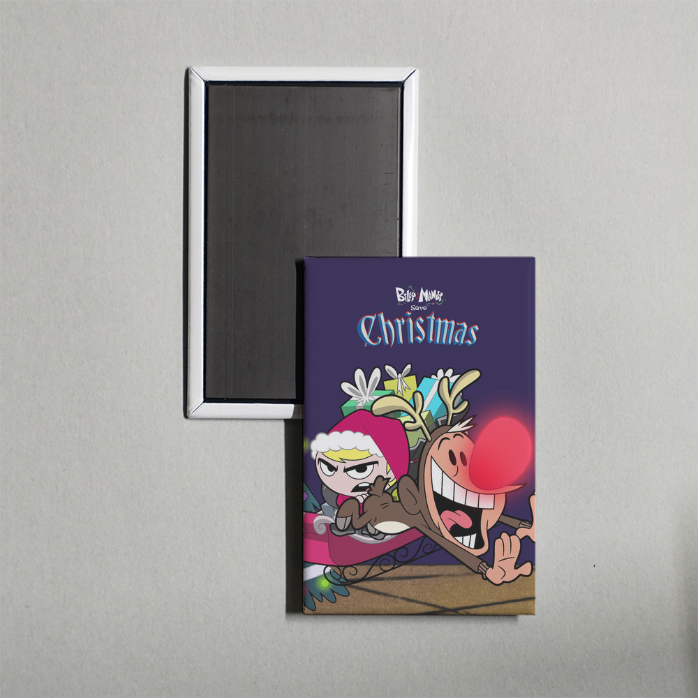 Billy and Mandy Save Christmas Mini Movie Fridge Magnet