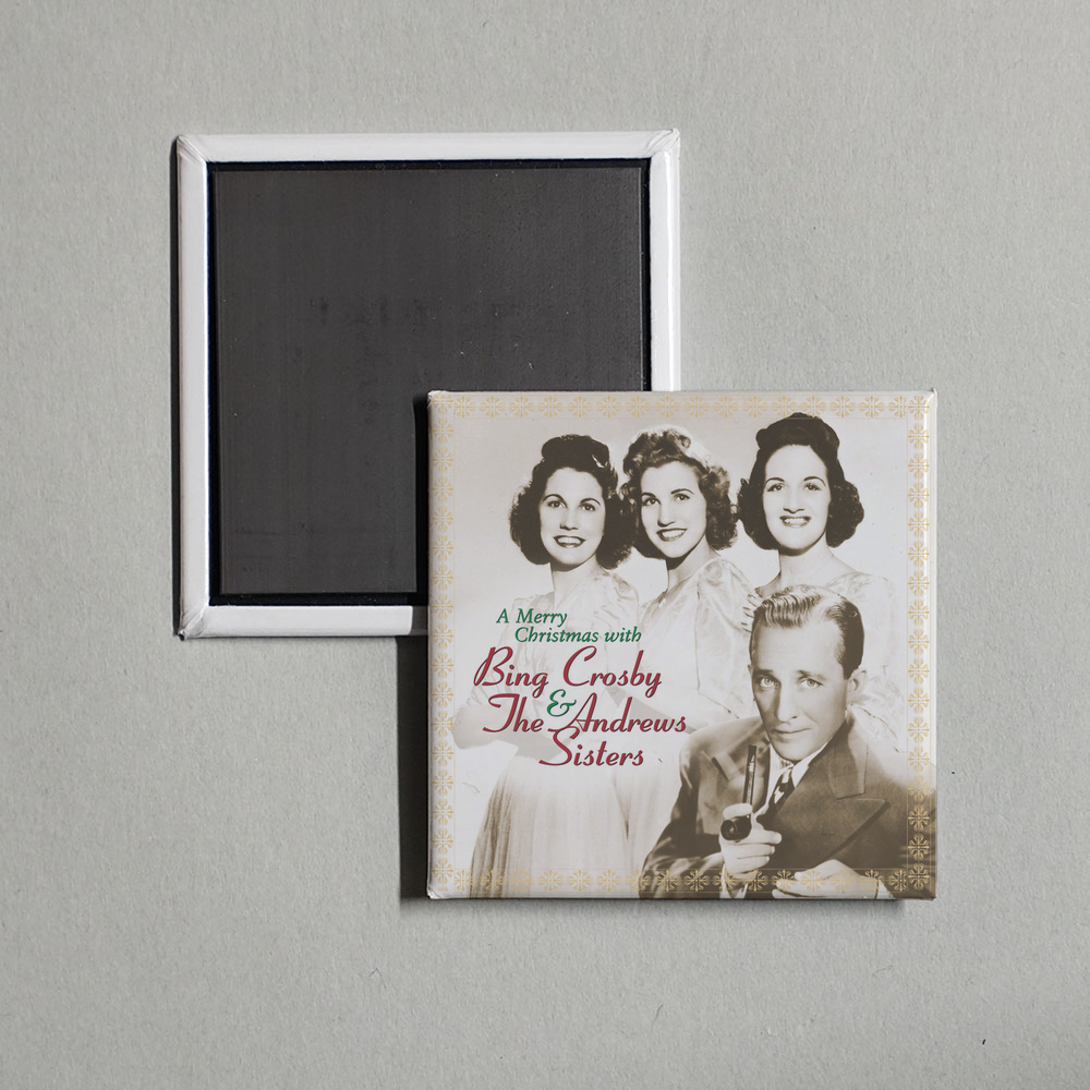 Bing Crosby - A Merry Christmas With Bing Crosby & The Andrews Sisters (Remastered) Album Cover Fridge Magnet