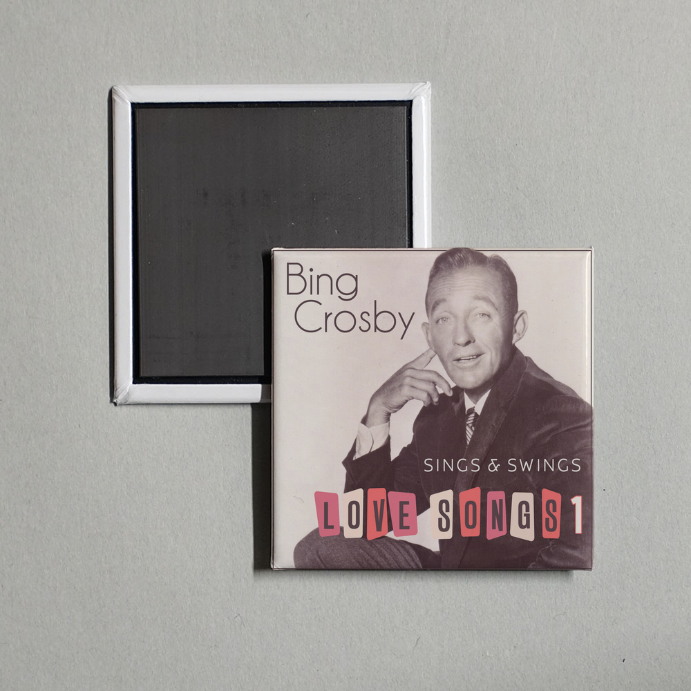 Bing Crosby - Bing Crosby Sings & Swings Love Songs 1 Album Cover Fridge Magnet
