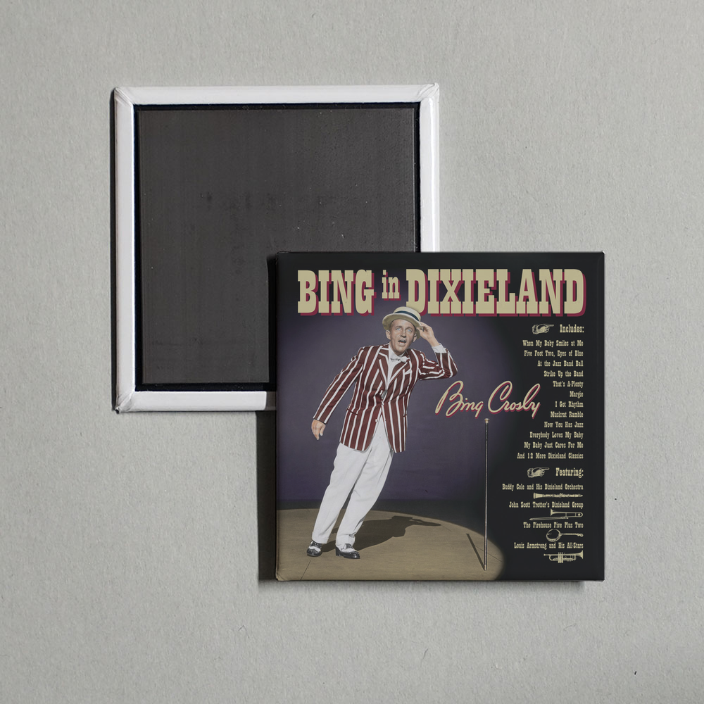 Bing Crosby - Bing In Dixieland Album Cover Fridge Magnet
