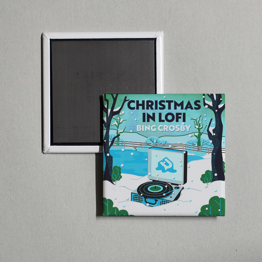 Bing Crosby - Christmas In Lofi Album Cover Fridge Magnet