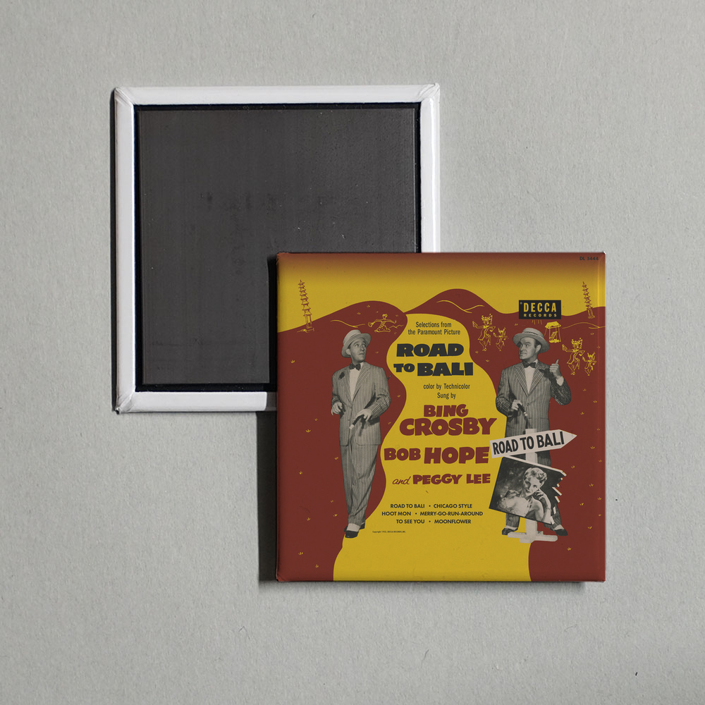 Bing Crosby - Road To Bali Album Cover Fridge Magnet