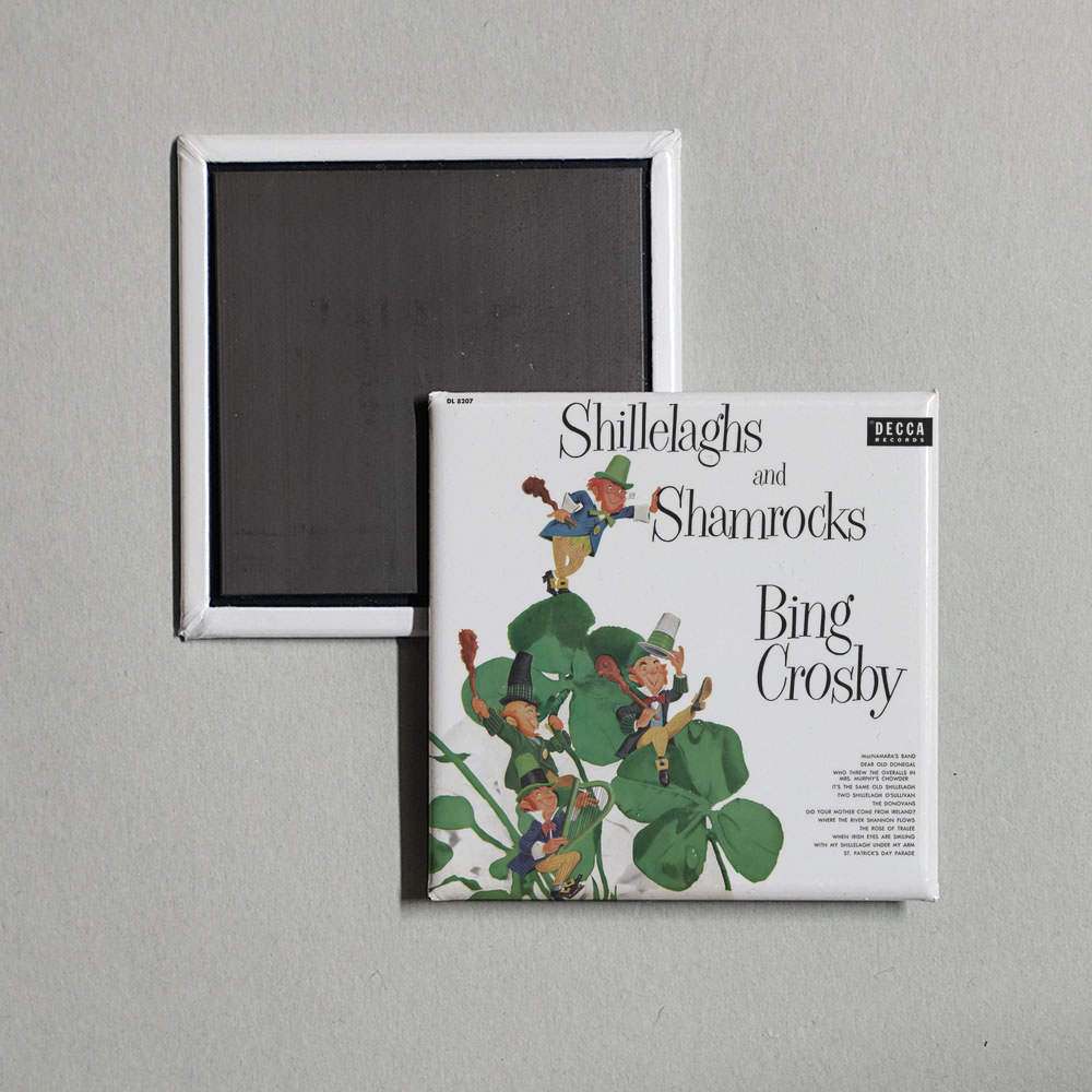 Bing Crosby - Shillelaghs And Shamrocks Album Cover Fridge Magnet