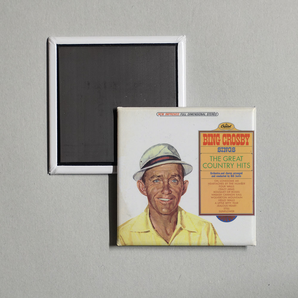 Bing Crosby - Sings The Great Country Hits Album Cover Fridge Magnet