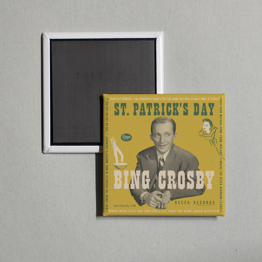 Bing Crosby - St. Patrick's Day Album Cover Fridge Magnet