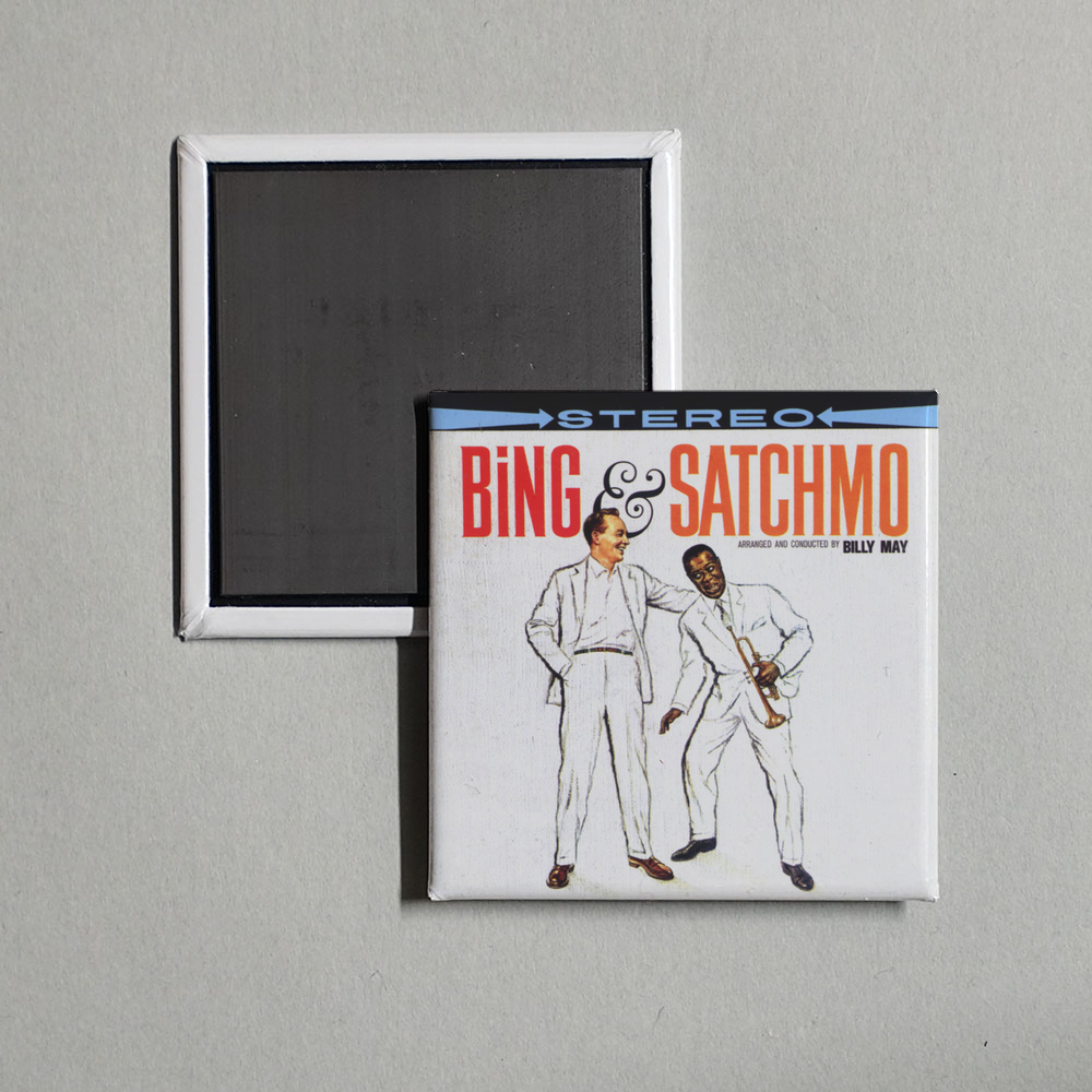 Bing Crosby And Louis Armstrong - Bing & Satchmo Album Cover Fridge Magnet