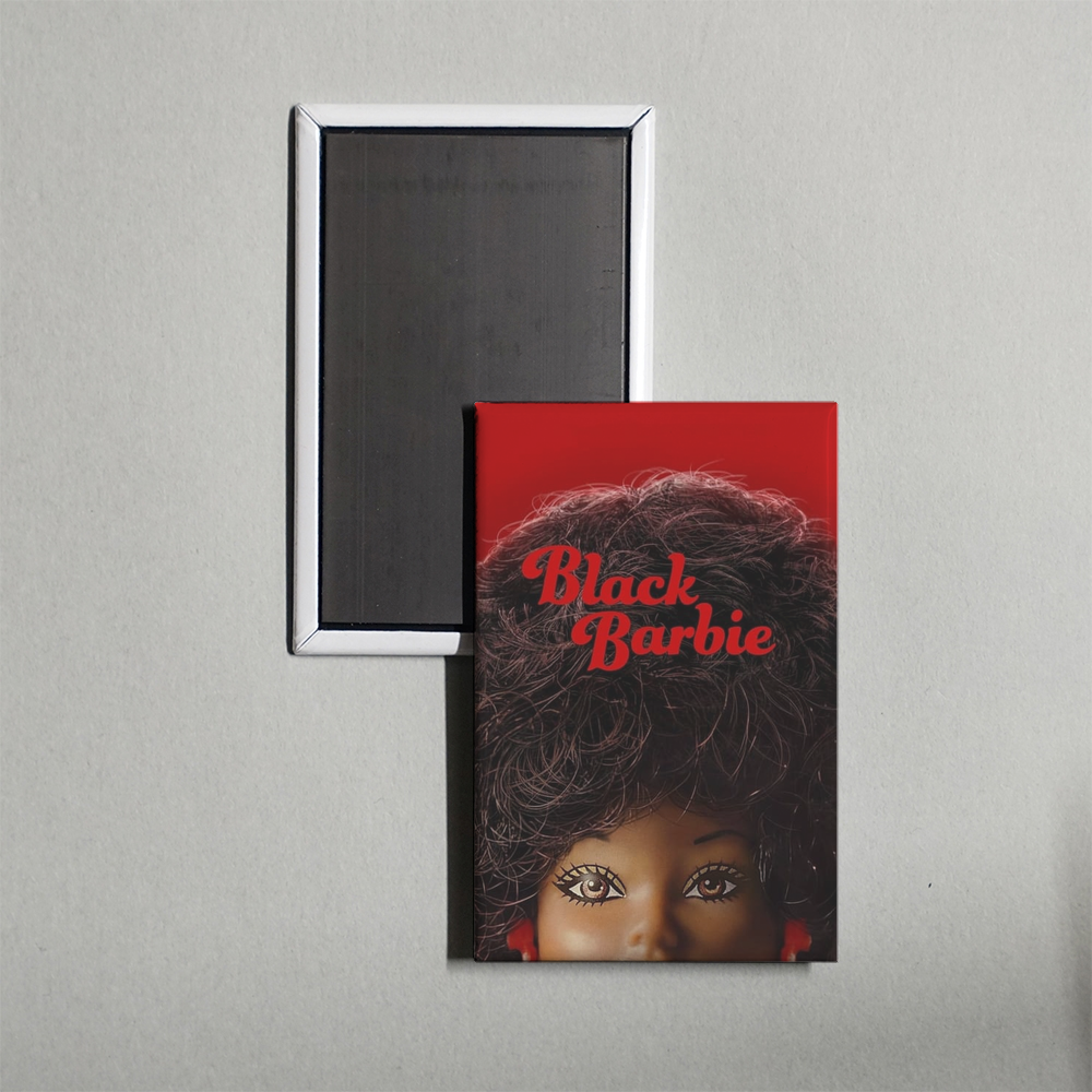 Black Barbie Mini Movie Fridge Magnet