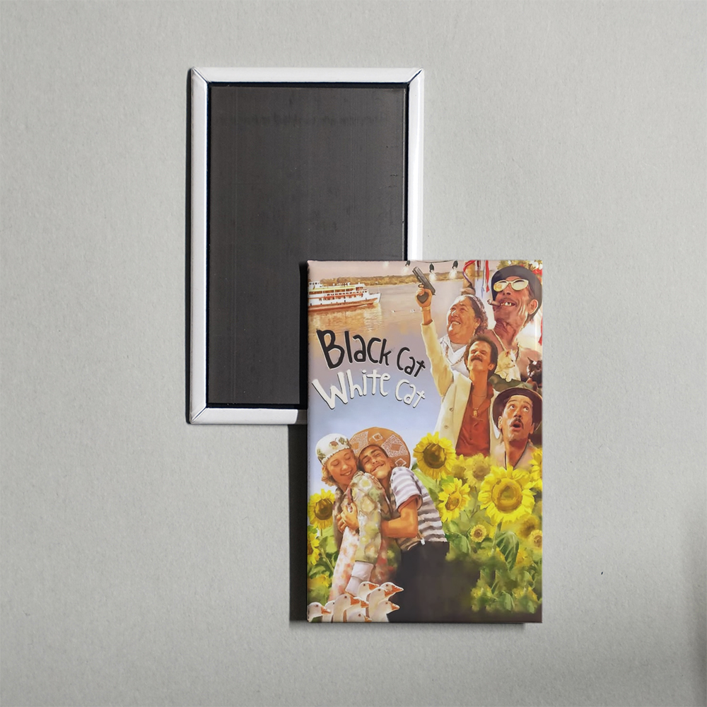 Black Cat, White Cat Mini Movie Fridge Magnet