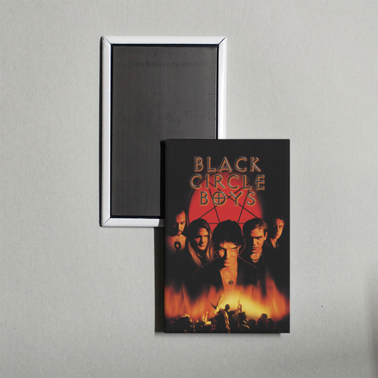 Black Circle Boys Mini Movie Fridge Magnet