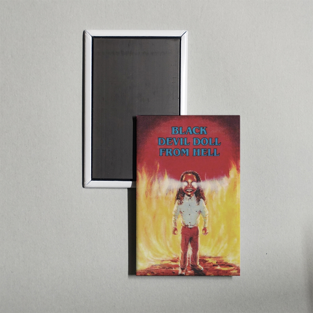 Black Devil Doll from Hell Mini Movie Fridge Magnet