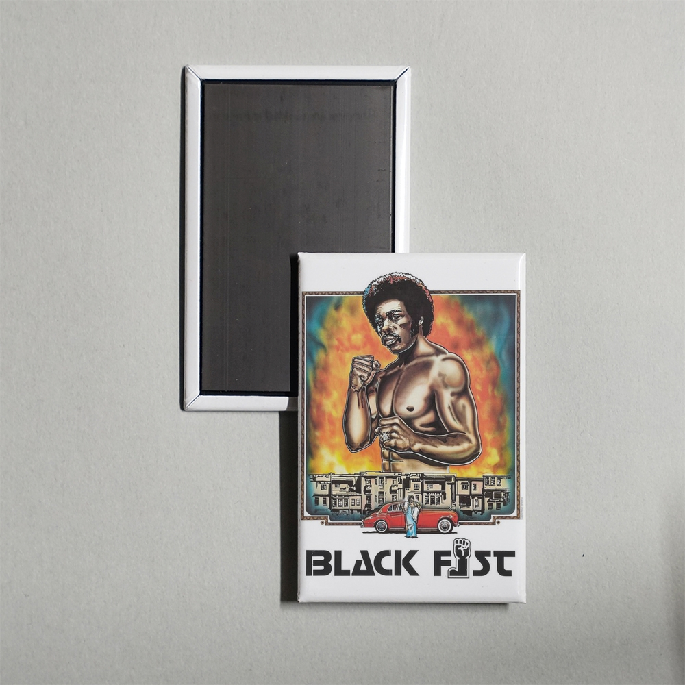 Black Fist Mini Movie Fridge Magnet
