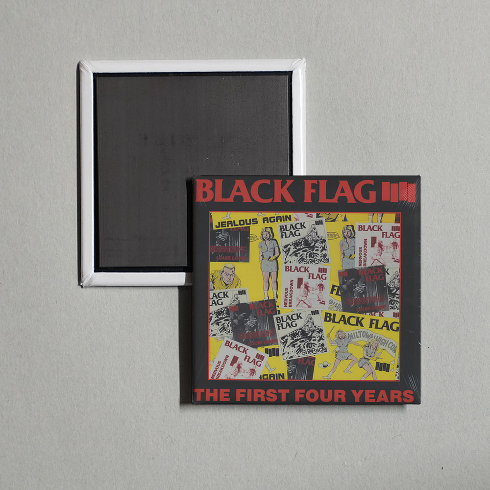 Black Flag - The First Four Years Album Cover Fridge Magnet