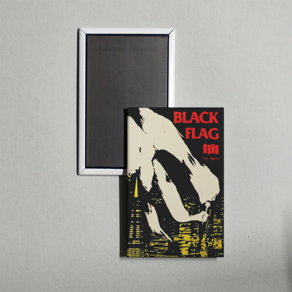 Black Flag TV Party Target Video Mini Movie Fridge Magnet