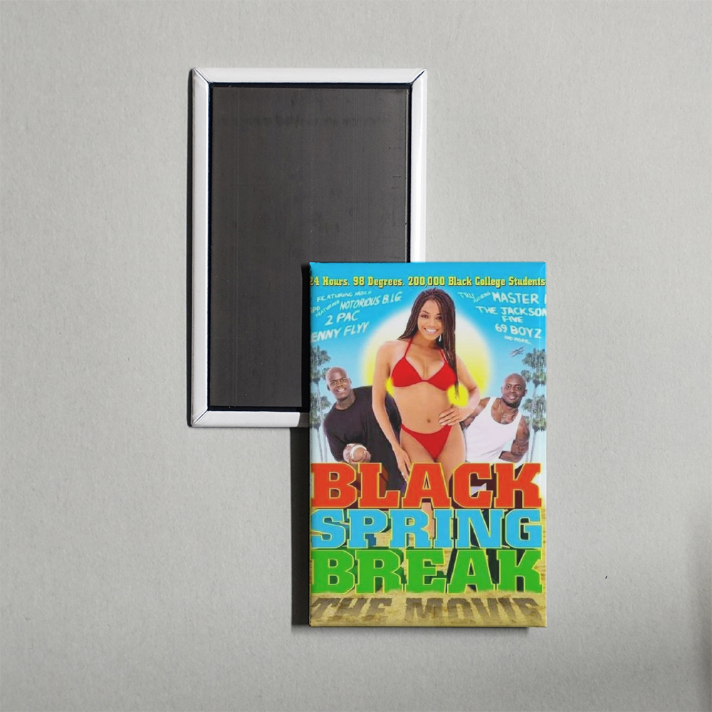 Black Spring Break The Movie Mini Movie Fridge Magnet