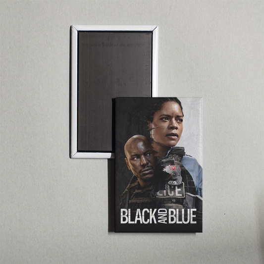 Black and Blue Mini Movie Fridge Magnet