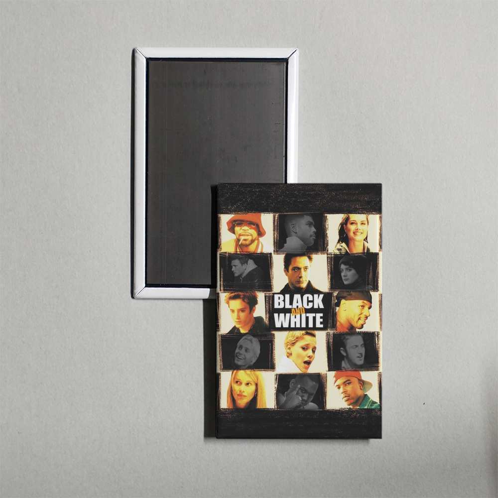 Black and White Mini Movie Fridge Magnet