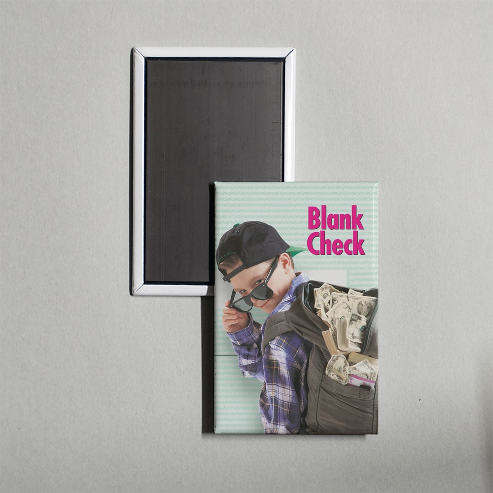 Blank Check Mini Movie Fridge Magnet