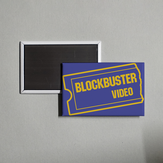 Blockbuster Video Sign Slanted Vintage Fridge Magnet