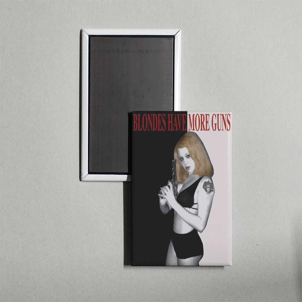 Blondes Have More Guns Mini Movie Fridge Magnet