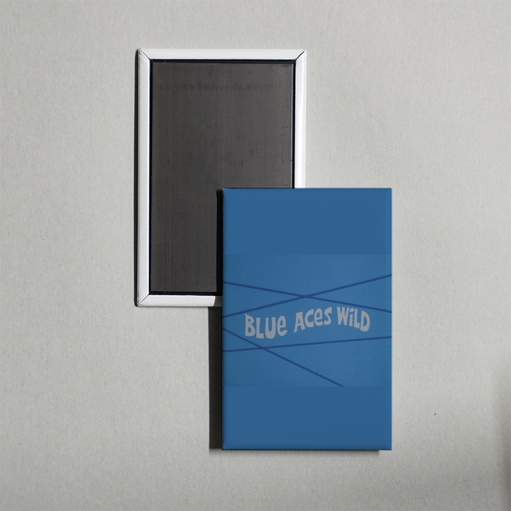 Blue Aces Wild Mini Movie Fridge Magnet