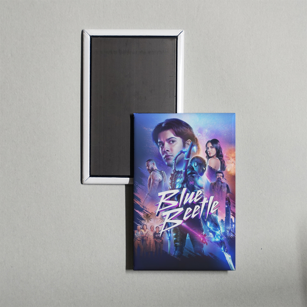 Blue Beetle Mini Movie Fridge Magnet