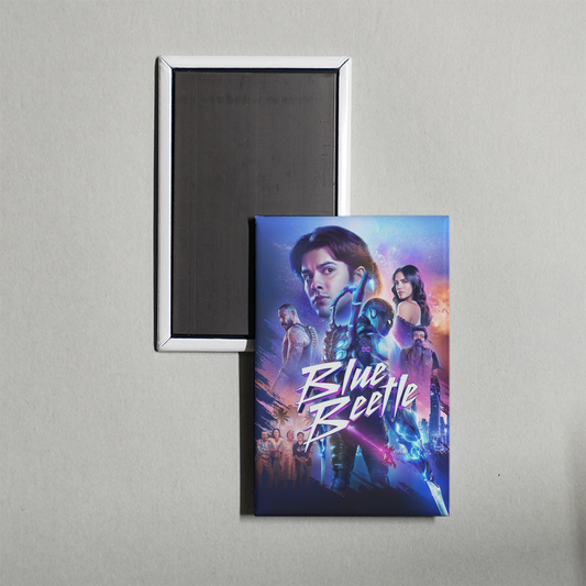 Blue Beetle Mini Movie Fridge Magnet