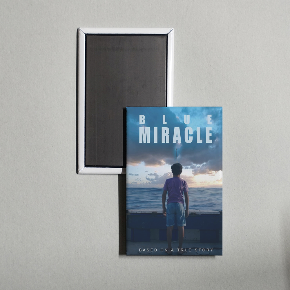 Blue Miracle Mini Movie Fridge Magnet
