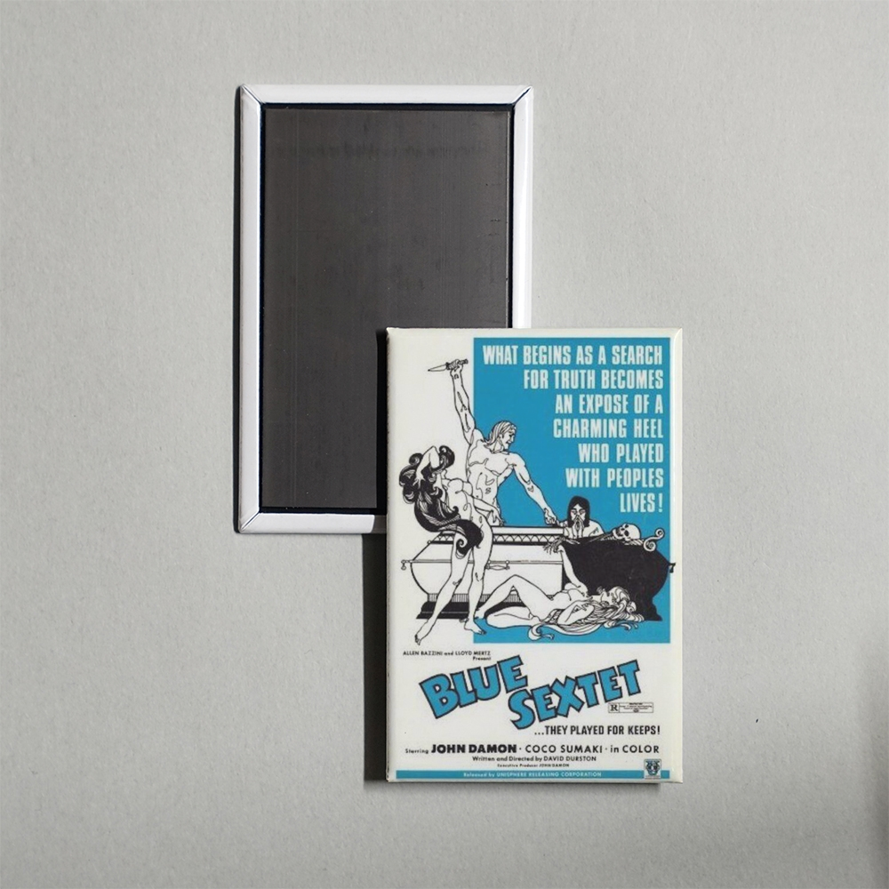 Blue Sextet Mini Movie Fridge Magnet