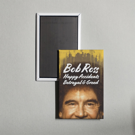 Bob Ross Happy Accidents, Betrayal & Greed Mini Movie Fridge Magnet