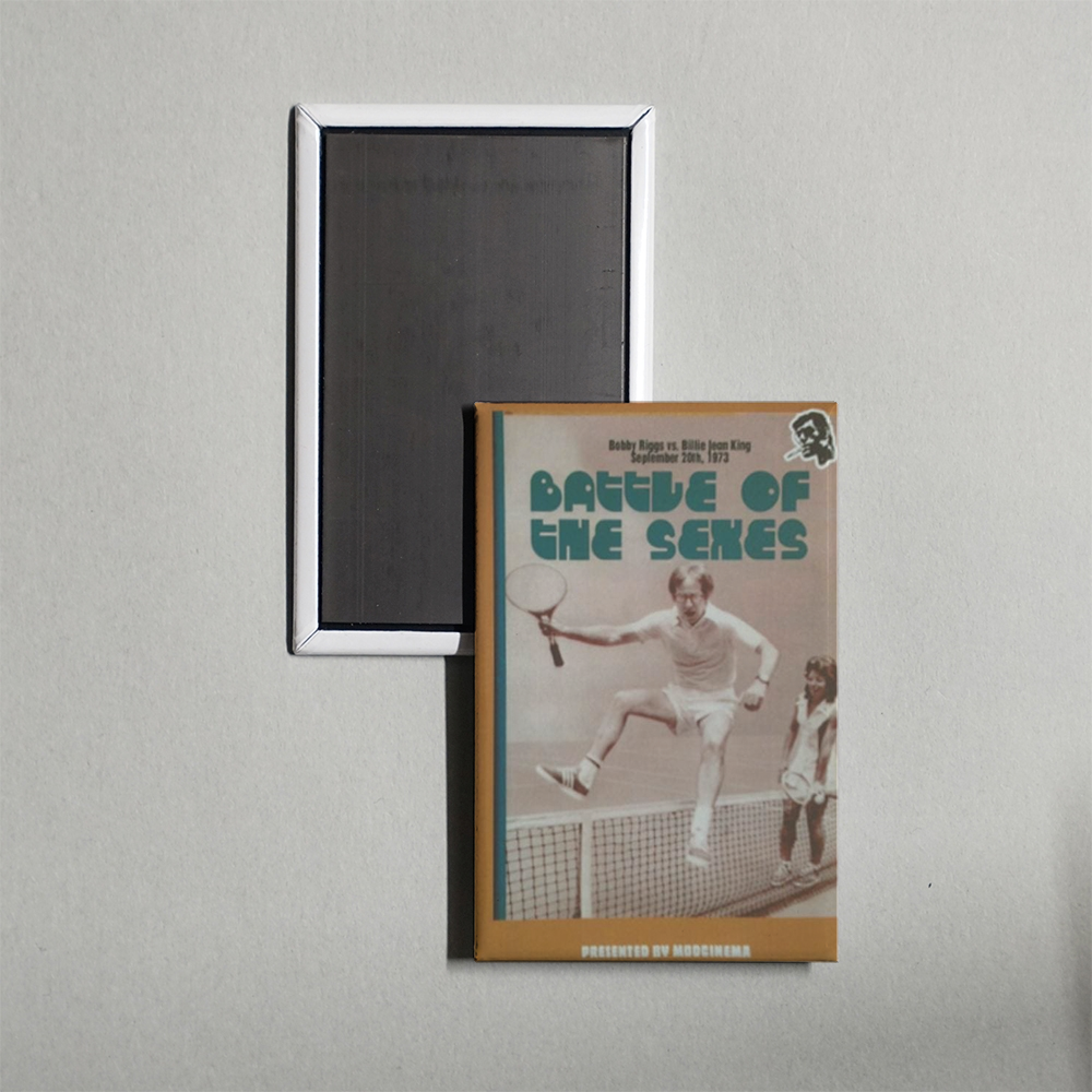 Bobby Riggs vs. Billie Jean King Tennis Battle of the Sexes Mini Movie Fridge Magnet