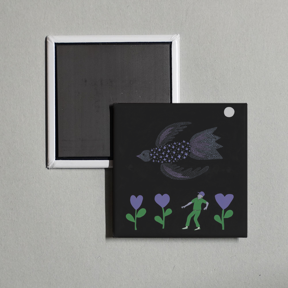 Bonnie Prince Billy - The Purple Bird Album Cover Fridge Magnet