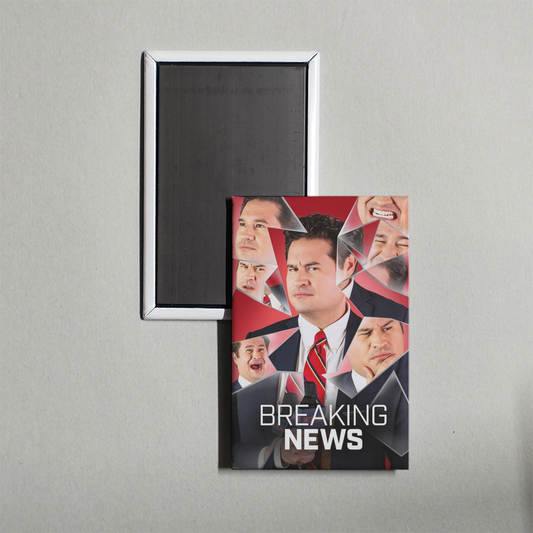 Breaking News No Laugh Newsroom TV Show Fridge Magnet
