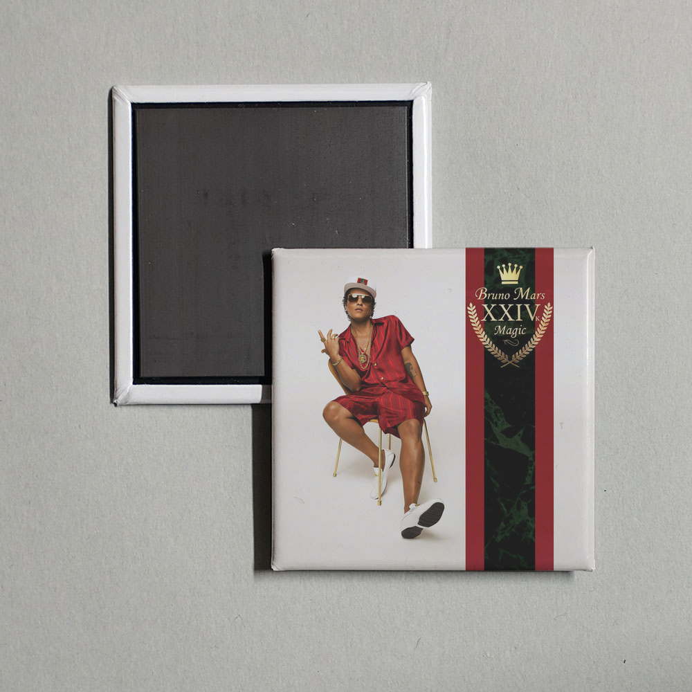 Bruno Mars - 24K Magic Album Cover Fridge Magnet