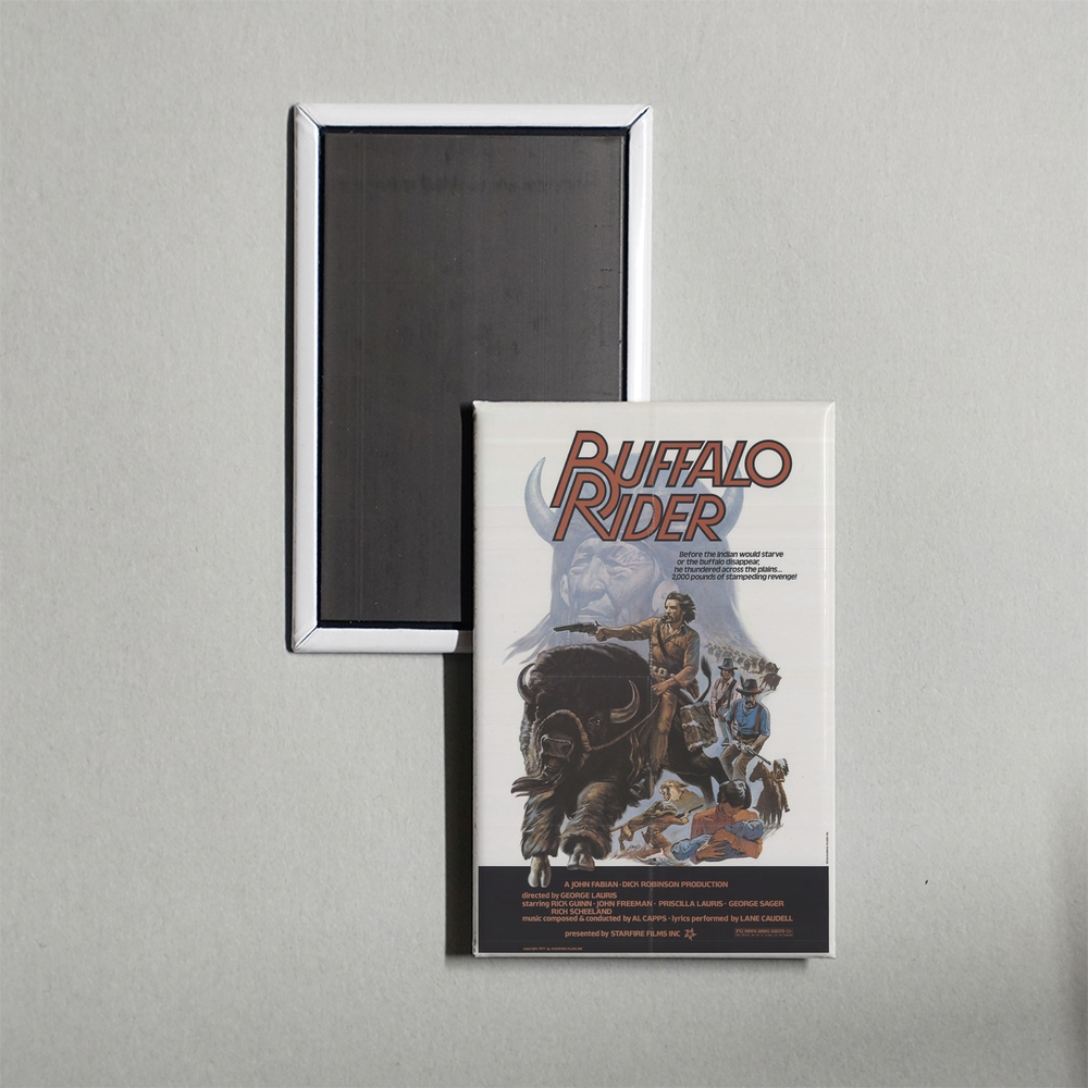 Buffalo Rider Mini Movie Fridge Magnet