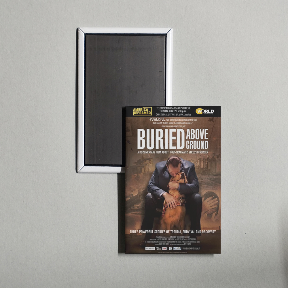 Buried Above Ground Mini Movie Fridge Magnet