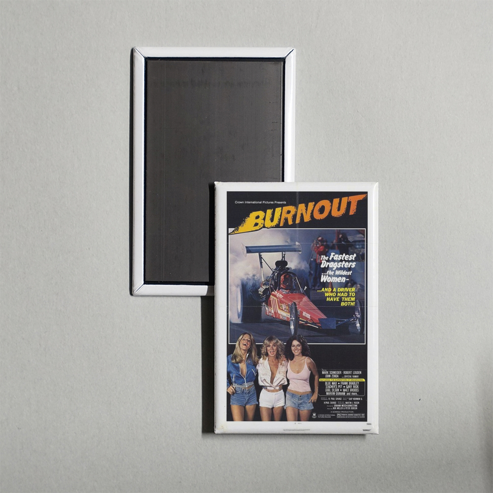 Burnout Mini Movie Fridge Magnet