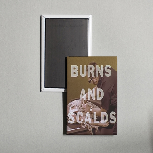 Burns And Scalds Mini Movie Fridge Magnet