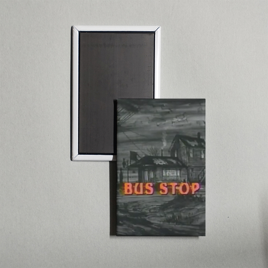 Bus Stop Mini Movie Fridge Magnet